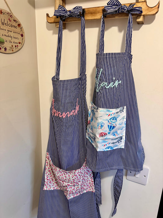 Personalised Adult & Child Matching Apron Set